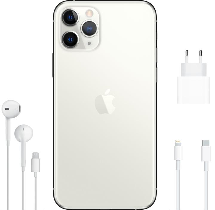 Produktbild Apple iPhone 11 Pro (512 GB, Silver, 5.80", SIM + eSIM, 12 Mpx, 4G)