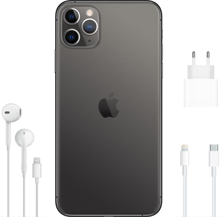Productafbeelding Apple iPhone 11 Pro Max (512 GB, Siderisch grijs, 6.50", SIM + eSIM, 12 Mpx, 4G)