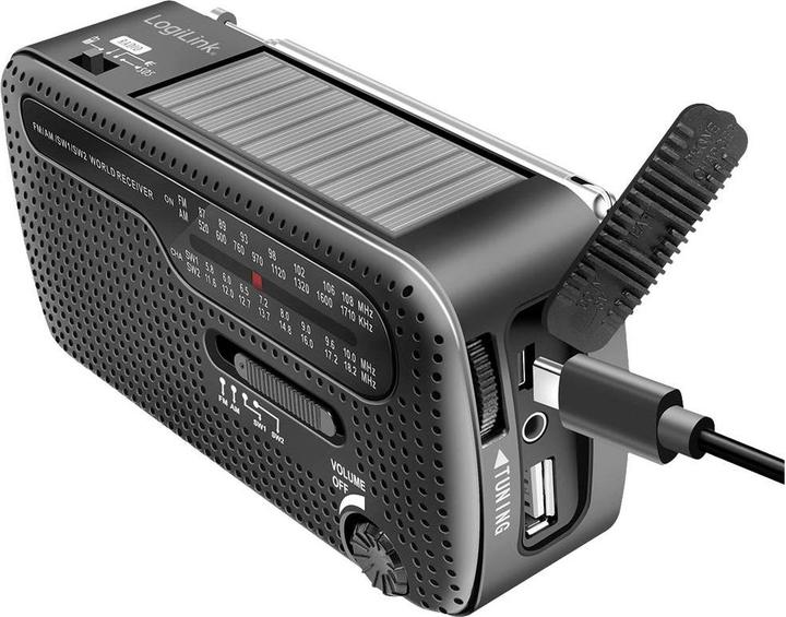 Produktbild LogiLink Dynamo-Handkurbel-Radio (UKW, MW, KW)