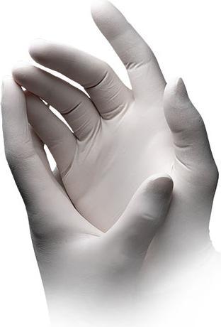 Produktbild Ampri Einweghandschuhe Basic Plus Grösse L hellbeige Latex EN 455 PSA-Kategorie I (L)