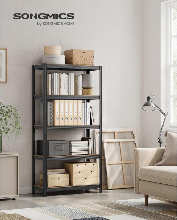 Actual product image Songmics Heavy-duty shelving GLR040B11 black, brown 90.0 x 40.0 x 180.0 cm