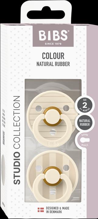 Immagine prodotto Bibs Sucette Studio Colour 2 PACK Latex Round 6-12m Pin Ivory Vanilla Mix (2 x, 6 - 12 M.)