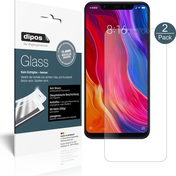 Image du produit Dipos Film de Protection d’écran Anti-Shock (2 pièce(s), Xiaomi Mi 8 Explorer)
