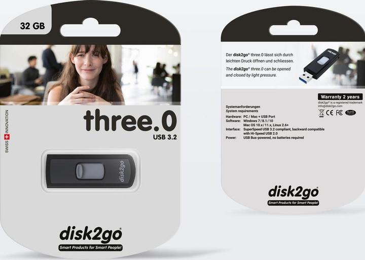Produktbild Disk2go three.O (32 GB, USB-A)