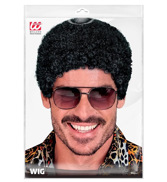 Produktbild Widmann Afro Perücke mit Nass Effekt Schwarz