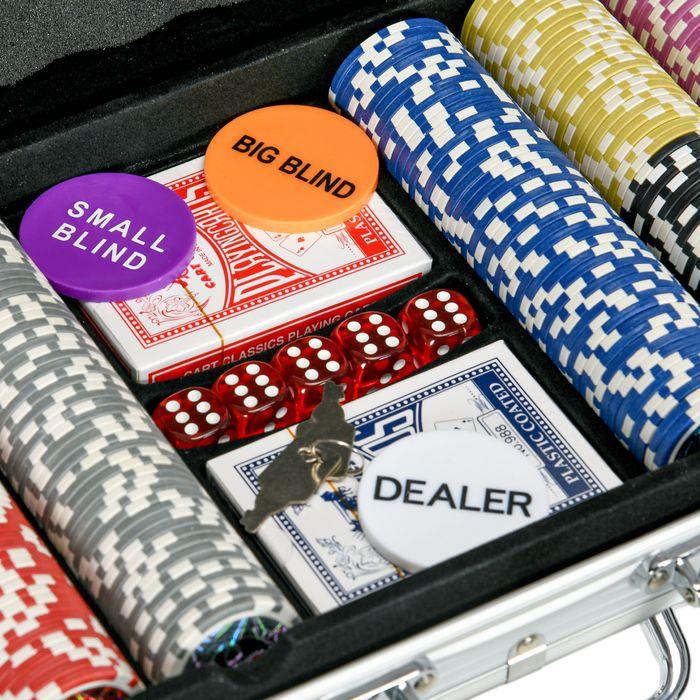 Actual product image Swisshandel24 Poker case set, 500 poker chips 11.5 grams, poker set with lock, 2 poker decks, 5 dice, 1 dealer B