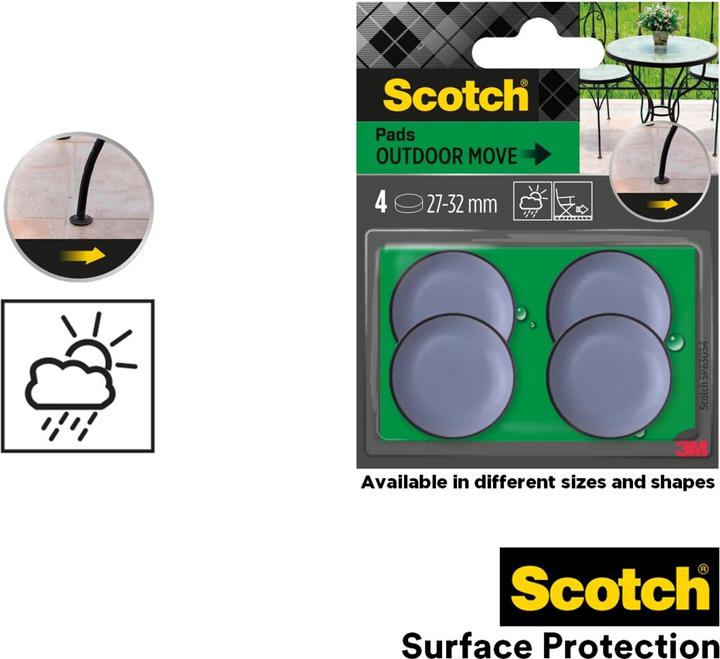 Actual product image Scotch Outdoor furniture glides (4 Piece)