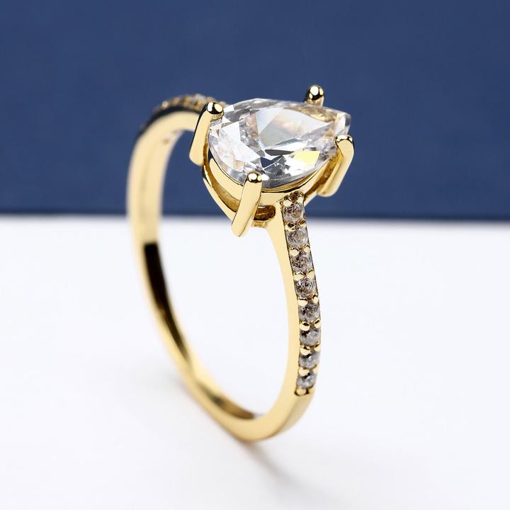 Produktbild Morellato Elegant gold-plated ring with zircons Tesori SAIW2100 - Circuit: 56 mm (56, 925 Silber)