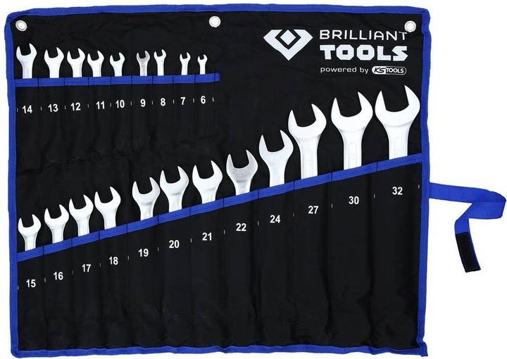 Produktbild Brilliant Tools Gabel-Ringschlüssel, 21-tlg. (19 mm, 8 mm, 10 mm)