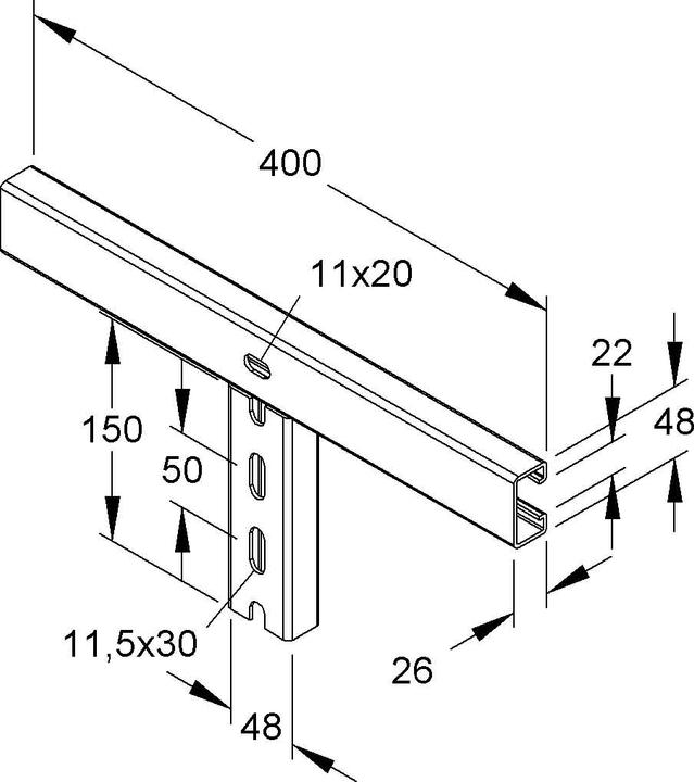 Actual product image Niedax Clamping adapter KKAT 300 (0.20 m)