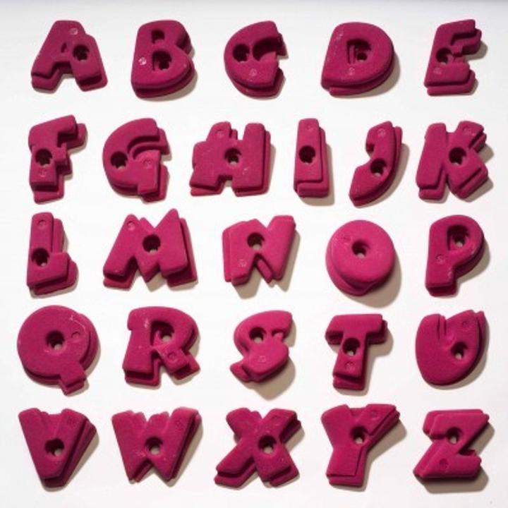 Image du produit Entre Prises Prises d'escalade set alphabet (Fluo orange)