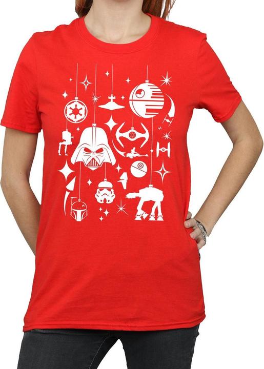 Immagine prodotto Star Wars Christmas Decorations Maglietta Ampia Donna (S)
