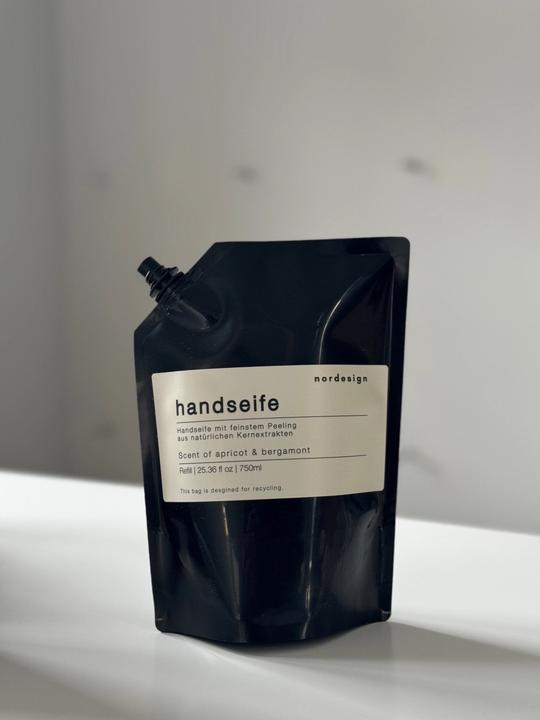 Nordesign Nachfüllbeutel Handseife mit Peeling (Handseife Nachfüllpackung, 750 ml)
