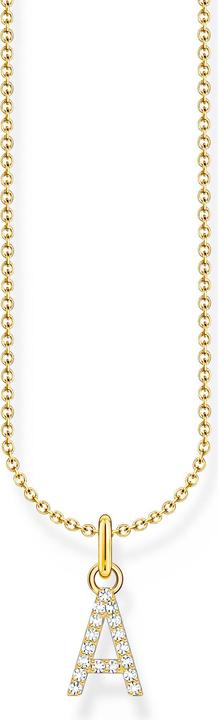 Produktbild Thomas Sabo Kette mit Buchstaben-Anhänger A vergoldet (925er Silber, 38 - 45 cm)