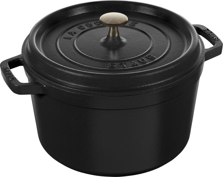 Actual product image Staub La Cocotte Cocotte high, 24 cm, black (24 cm, Casserole + Stewpot, Cast iron)