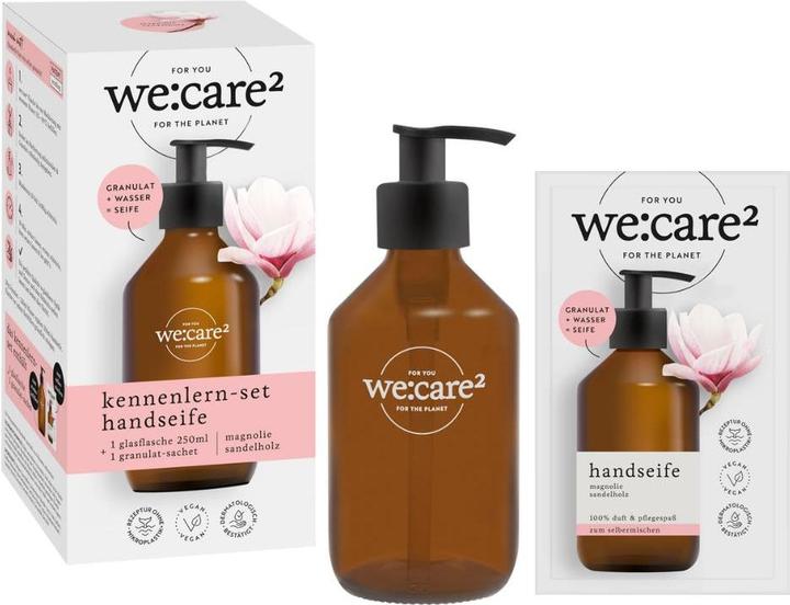 Produktbild we:care2 Kennenlern-Set, Handseife-Granulat, Magnolie-Sandelholz (Handseife Nachfüllpackung, 250 ml)