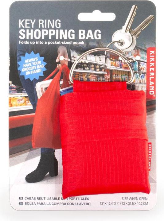 Immagine prodotto Kikkerland Borsa della spesa con portachiavi