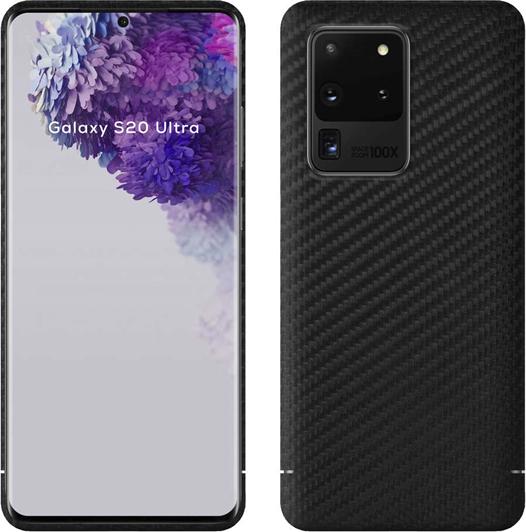 Productafbeelding Viversis Rugdekking van echt koolstofzwart (Samsung Galaxy S20 Ultra)