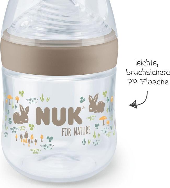 Immagine prodotto NUK per il biberon Nature con controllo della temperatura, con tettarella in silicone simile al seno in (150 ml)