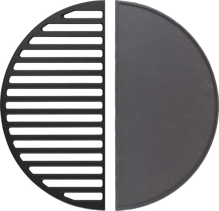 Image du produit Wiltec 2x Gusseisen Grillrost und Grillplatte Grill Rost Grillzubehör BBQ Gussrost