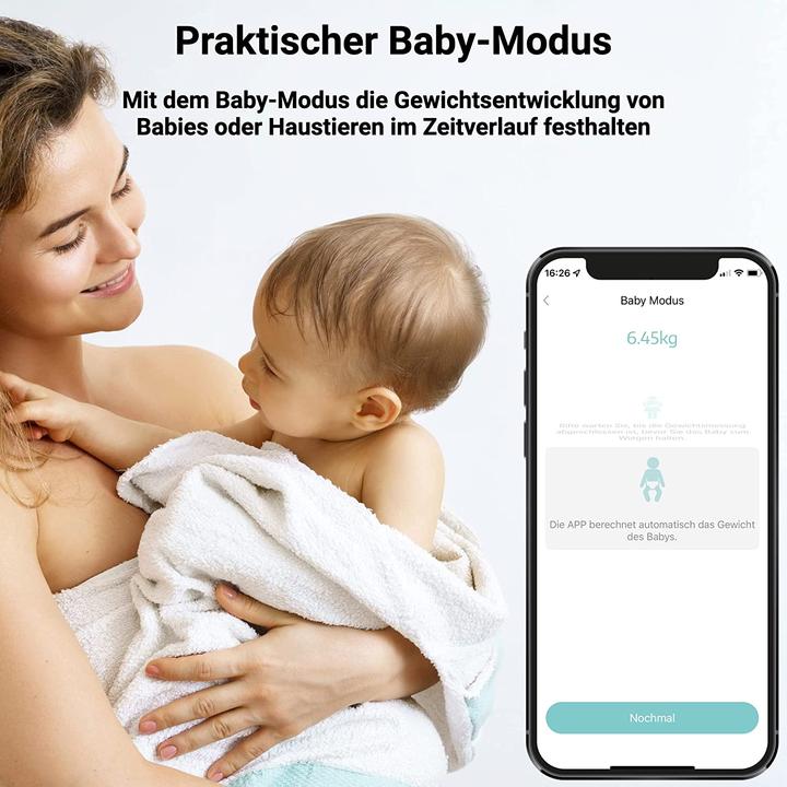 Produktbild Fitleap Waage mit Körperfett- & Muskelanalyse Digitale Personenwaage (0.18 kg)