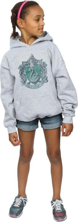 Actual product image Girls Slytherin Distressed Crest Hoodie (116)