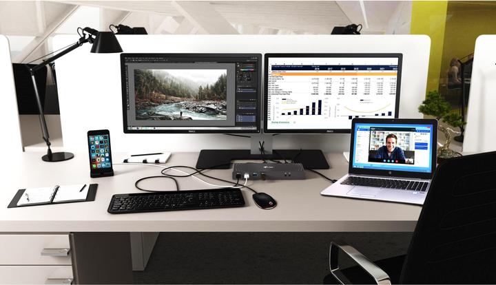 Actual product image i-tec USB 3.0 / USB-C Dual 4K Dock (USB-C, 6 Ports)