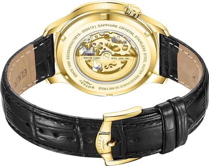 Actual product image Rotary GS02948/04 Greenwich Automatic Mens Watch 42mm 5ATM (Analogue wristwatch, 42 mm)