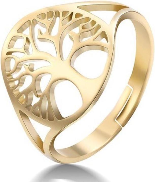 Immagine prodotto Saraswati Anello Albero della Vita, placcato oro.AE056 (54, 925 Argento)