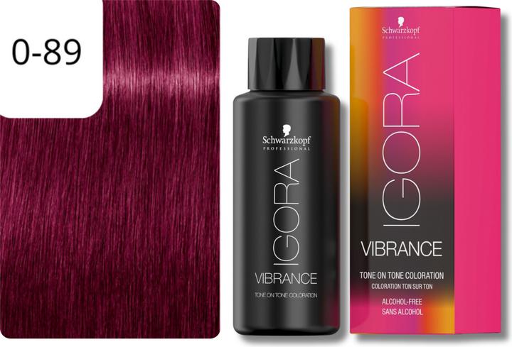 Immagine prodotto Schwarzkopf Professional IGORA Vibrance Tinta Capelli NUOVO (0-89 Concentrato rosso porpora)