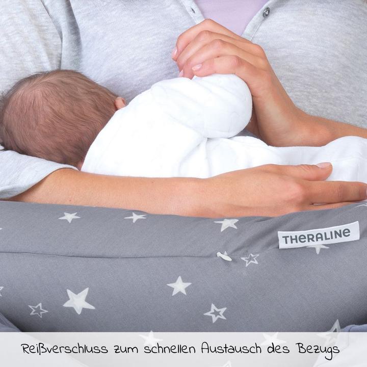 Immagine prodotto Theraline Cuscino per l'allattamento "The Original" con imbottitura in farro, inclusa la fodera 190 cm (38 cm)