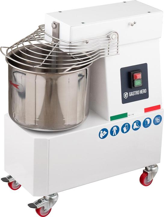 Produktbild Gastro Hero Spiral-Teigknetmaschine PROFI V mit Rollen - fester Kopf (370 W)
