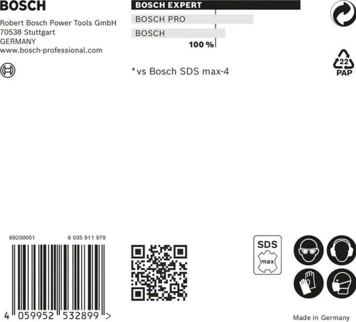 Produktbild Bosch Professional Zubehör EXPERT SDS max-8X Hammerbohrer, 16 x 400 x 540 mm (16 Millimeter)