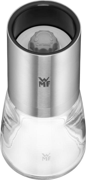 Produktbild WMF Salzmühle Pfeffermühle 14cm Keramikmahlwerk Glasbehälter De Luxe Edelstahl (Pfeffer, Salz)