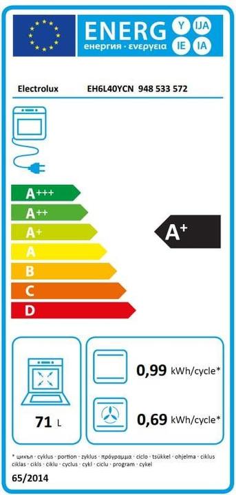 Energie-Label Electrolux EH6L40YCN