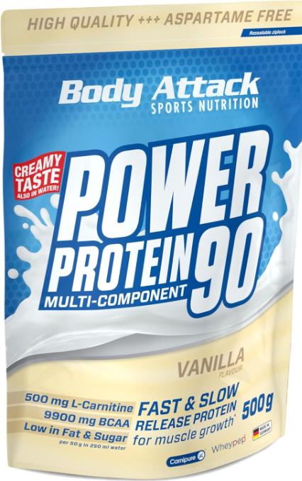 Actual product image Body Attack New Power Protein 90 (500g bag) (Vanilla, 1 pcs., 500 g)