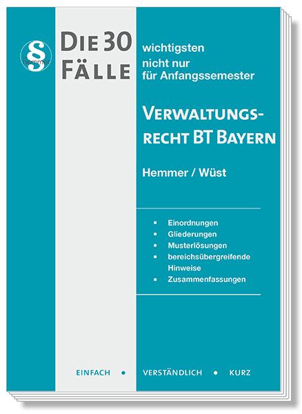 Energie-Label Die 30 wichtigsten Fälle Verwaltungsrecht BT Bayern (Deutsch, Karl Edmund Hemmer, Achim Wüst, 2023)