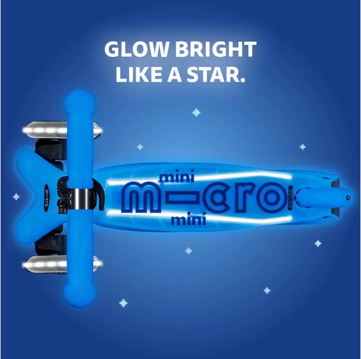 Produktbild Micro Scooter Mini Deluxe Glow Plus LED Blau