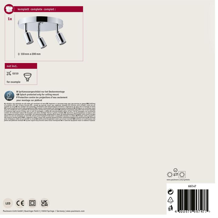Actual product image Paulmann Spotlight Carolina (GU10)
