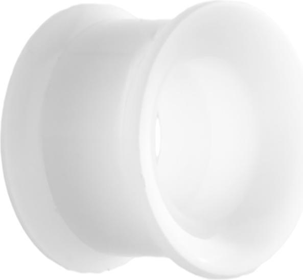 Produktbild Star Piercing Flared Tunnel weiss mit Schraubewinde (ohne MessingChirurgenstahl 316L, Ohne MessingAcryl)