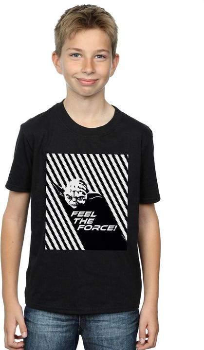 Actual product image Star Wars Boys Yoda Feel The Force T-Shirt (140, 146)