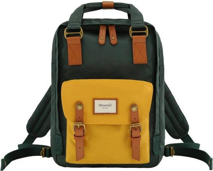 Actual product image Himawari 188L 14" laptop backpack (green-yellow) (16 l)