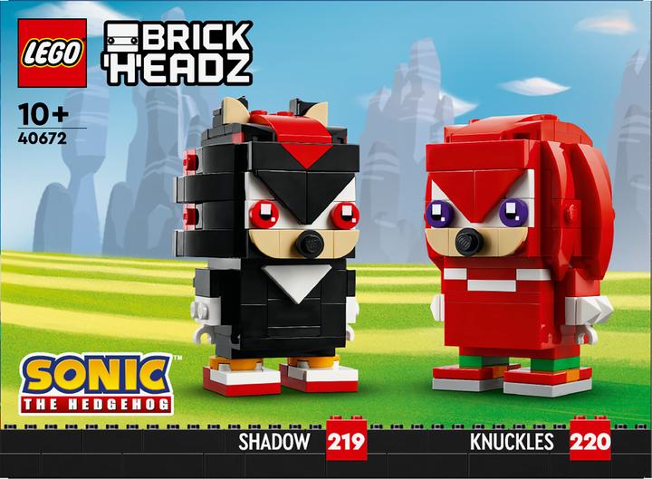 Actual product image LEGO BrickHeadz Sonic the Hedgehog Knuckles & Shadow (40672, LEGO Brickheadz)
