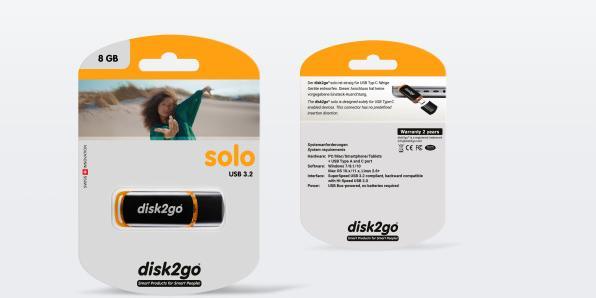 Actual product image Disk2go USB stick solo 8GB (8 GB, USB 3.2)