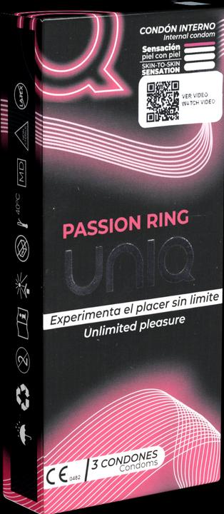 Actual product image Uniq Sexy Hoop" condom briefs, 3 latex-free female condoms with ring - no interruption to foreplay (3 pcs.)