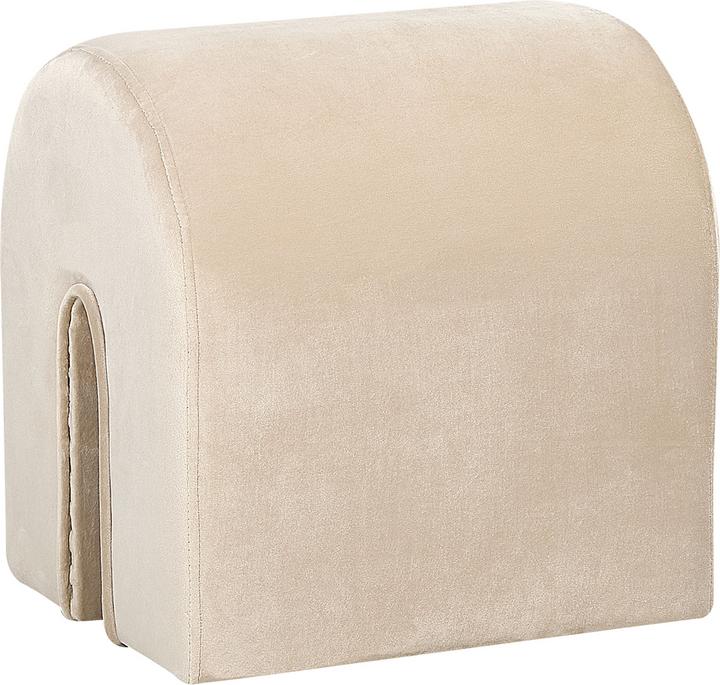 Image du produit Beliani Pouf tissu velours beige 35 x 42 x 42 cm MODOC