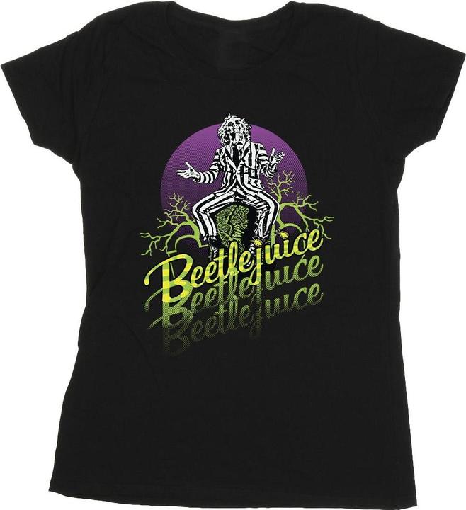 Beetlejuice Lila Kreis TShirt aus Baumwolle