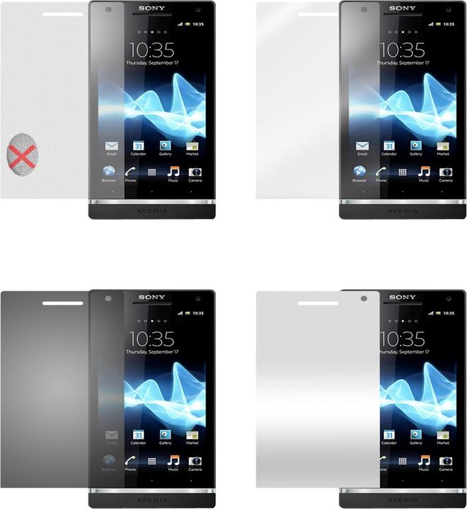 Actual product image Cadorabo 4x protective film (1 Piece, Sony Xperia S)