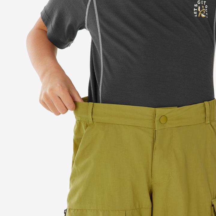 Image du produit Quechua Pantalon modulable de randonnée enfant 7-15 ans, MH500 khaki jaune (140)