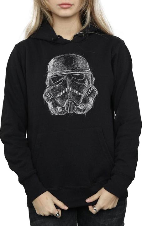 Immagine prodotto Star Wars Stormtrooper Scribble Helmet Felpa con Cappuccio Donna (M)